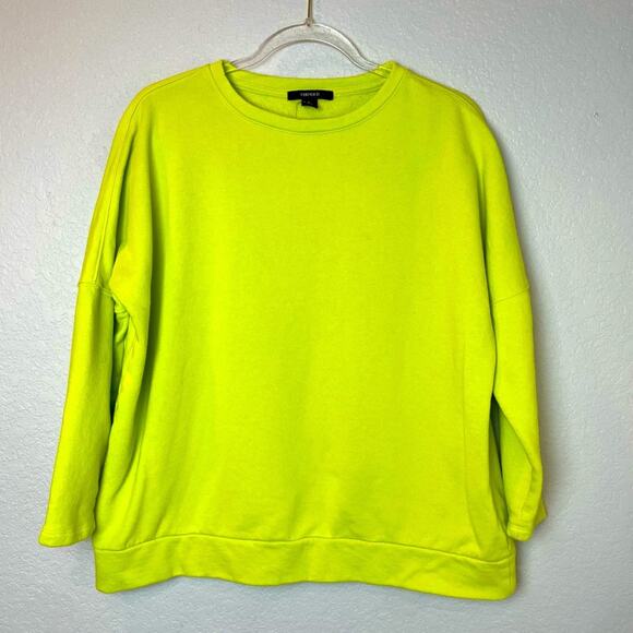 FOREVER 21 Neon Yellow/Green Crewneck Sweatshirt Size S - Picture 1 of 7